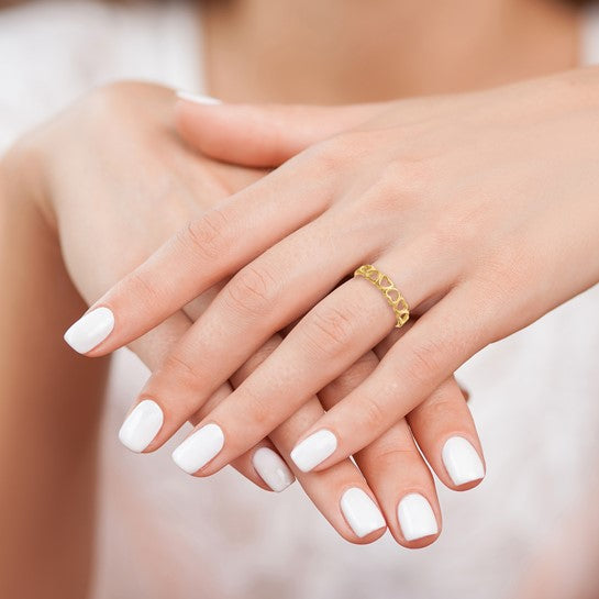 Gold Hearts Rings