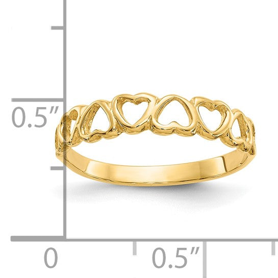 Gold Hearts Rings