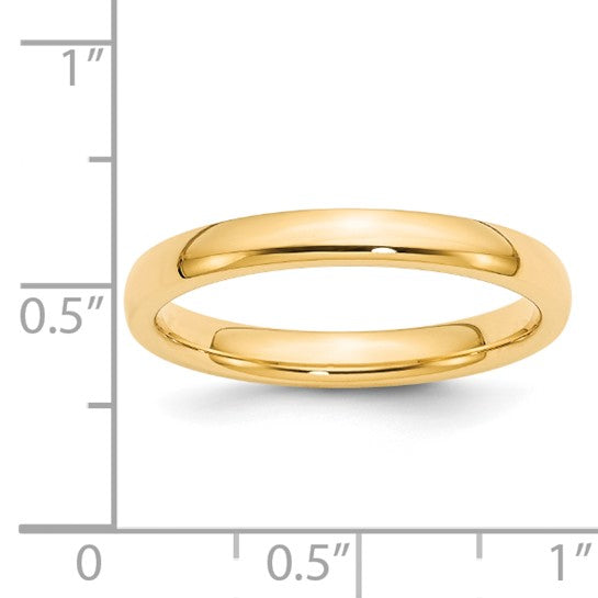 14k Yellow Gold Wedding Band |Comfort Fit