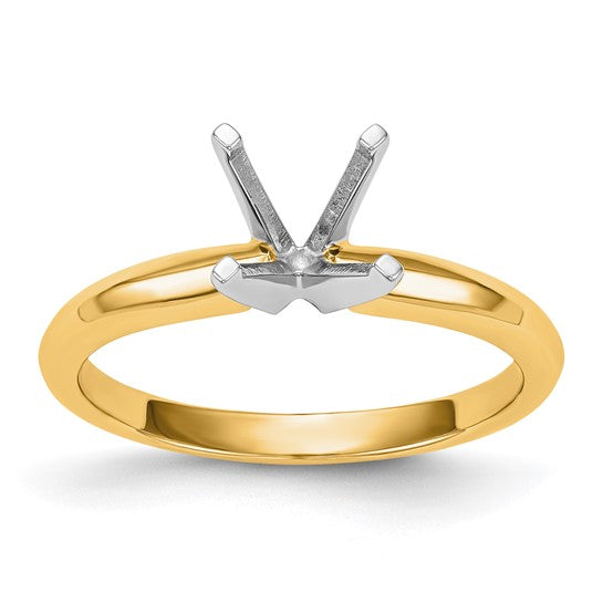 14k Two-Tone 2ct Certified Lab Grown Diamond: Round