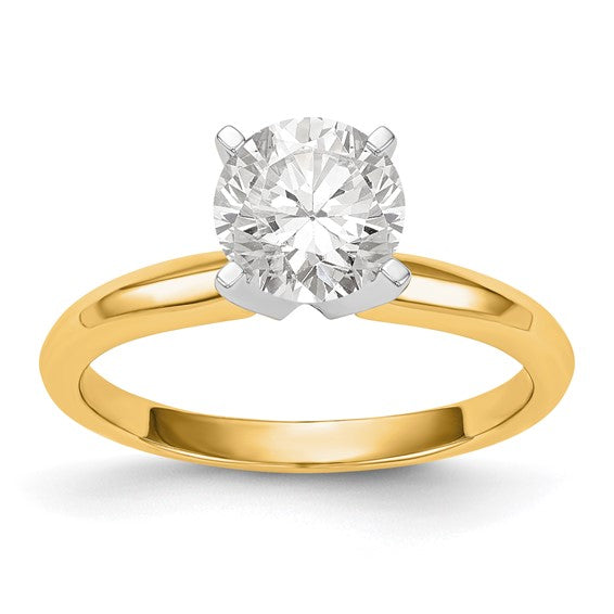 14k Two-Tone 2ct Certified Lab Grown Diamond: Round