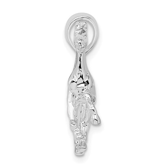 Sterling Silver Polished 3D Walking Horse Pendant