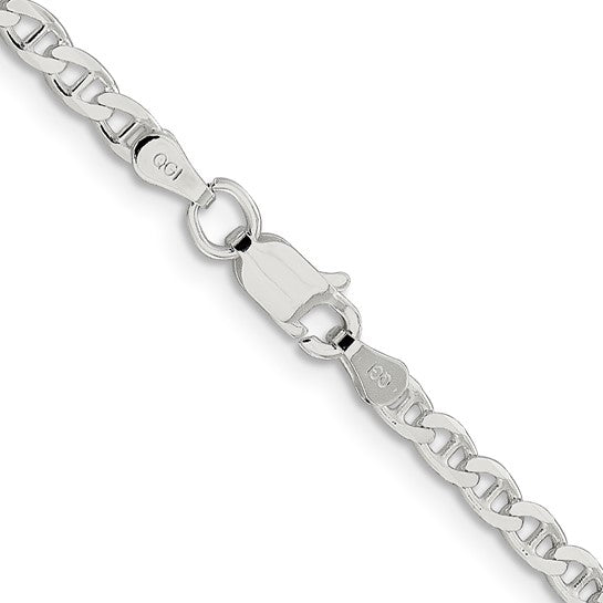Sterling Silver 3.15mm Flat Cuban Anchor Chain Necklaces