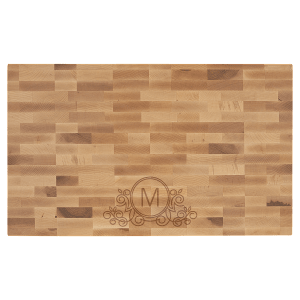 22" x 13" x 1 1/2" Maple Butcherblock Cutting Board with Personalized Engraving