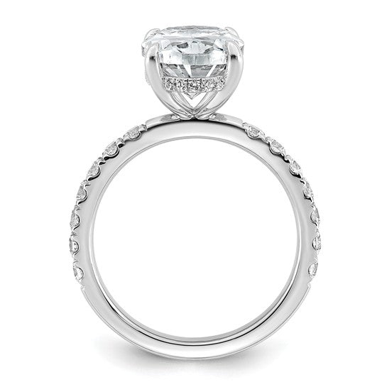 14k White Gold 4.5 carat Certified Lab Grown Diamond: Oval