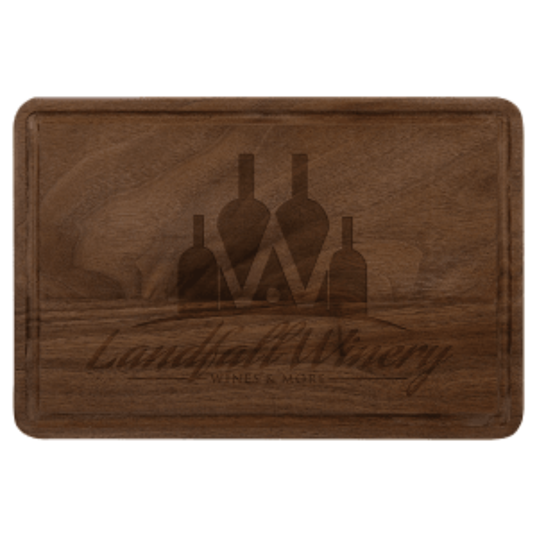 9" x 6" Walnut Cutting Board With Personal Engraving