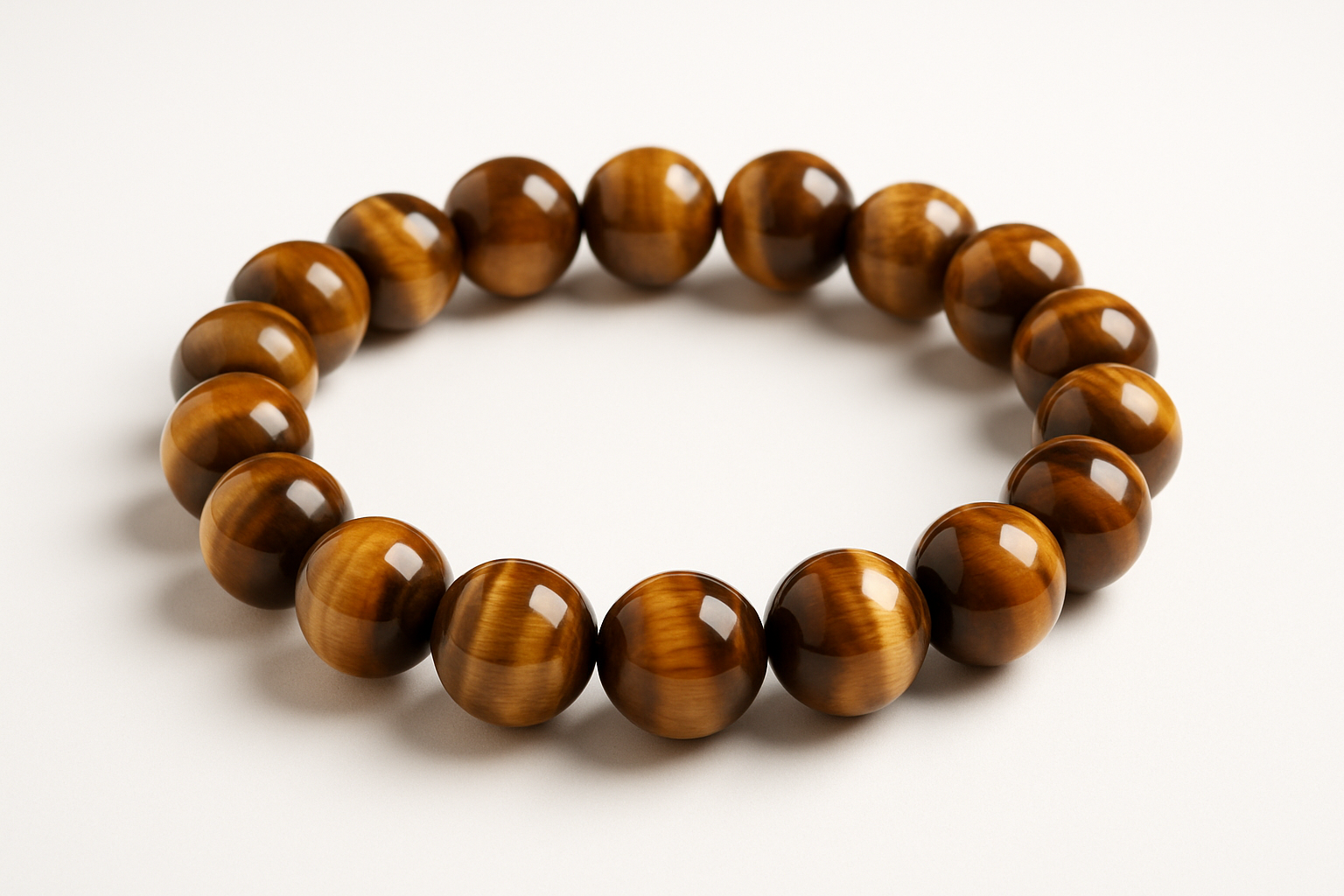 tiger eye bead bracelet as a product picture