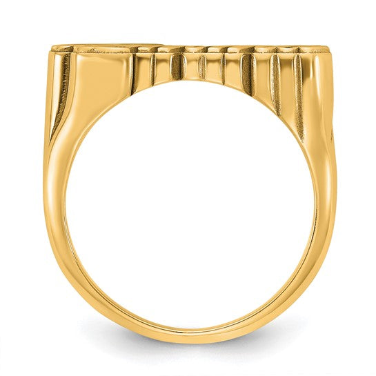10k Yellow Gold Name Plate Ring