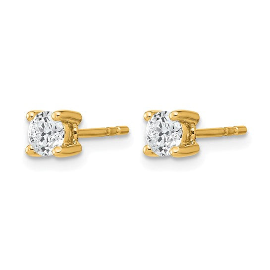 14k White Gold 1 Carat Lab Grown Diamond Ear Rings