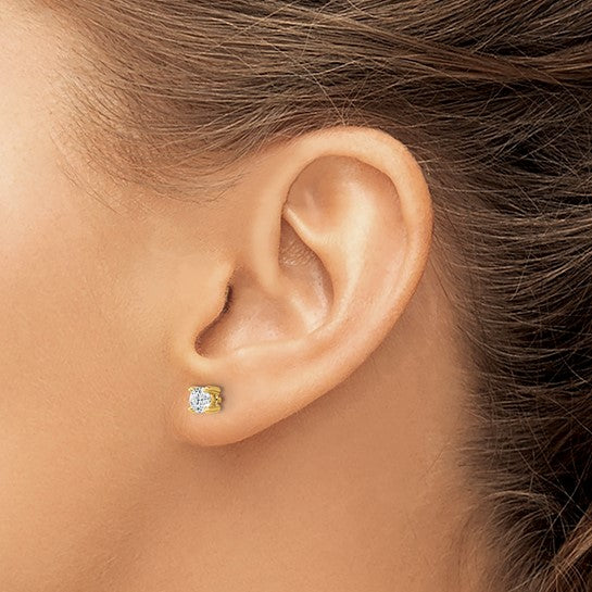 14k White Gold 1 Carat Lab Grown Diamond Ear Rings