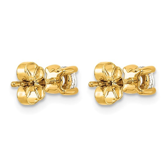 14k White Gold 1 Carat Lab Grown Diamond Ear Rings