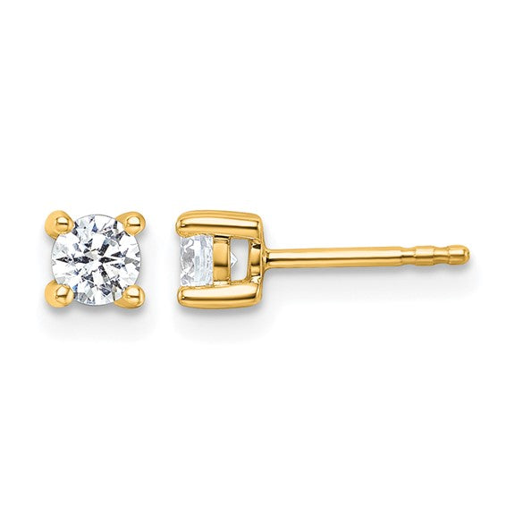 14k White Gold 1 Carat Lab Grown Diamond Ear Rings