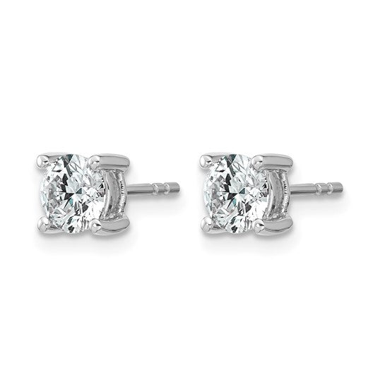 14k White Gold 1 Carat Lab Grown Diamond Ear Rings
