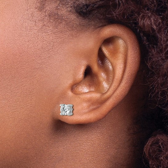 14k White Gold 1 Carat Lab Grown Diamond Ear Rings