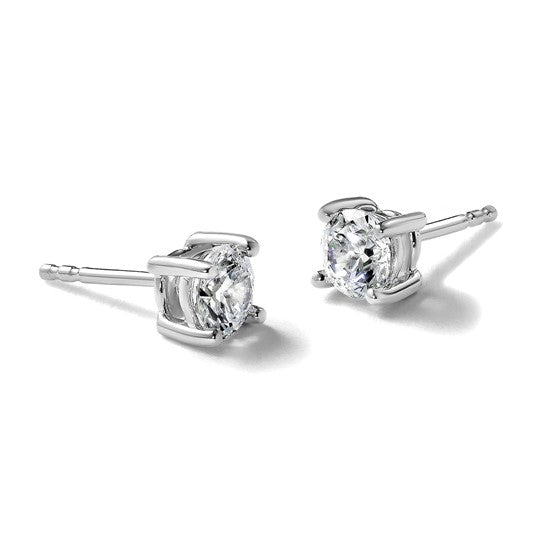 14k White Gold 1 Carat Lab Grown Diamond Ear Rings