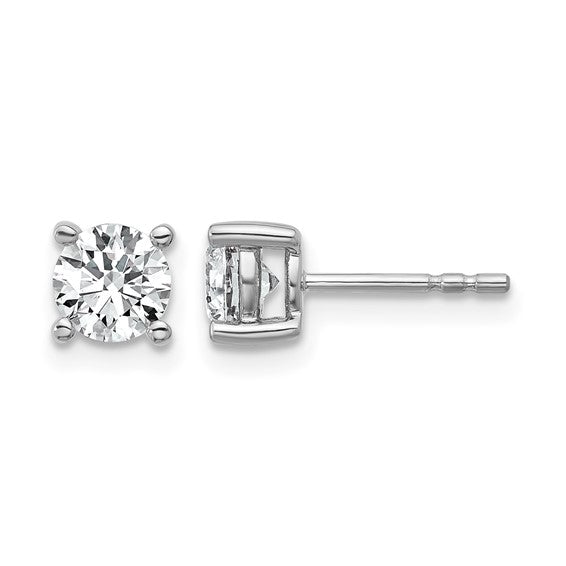 14k White Gold 1 Carat Lab Grown Diamond Ear Rings