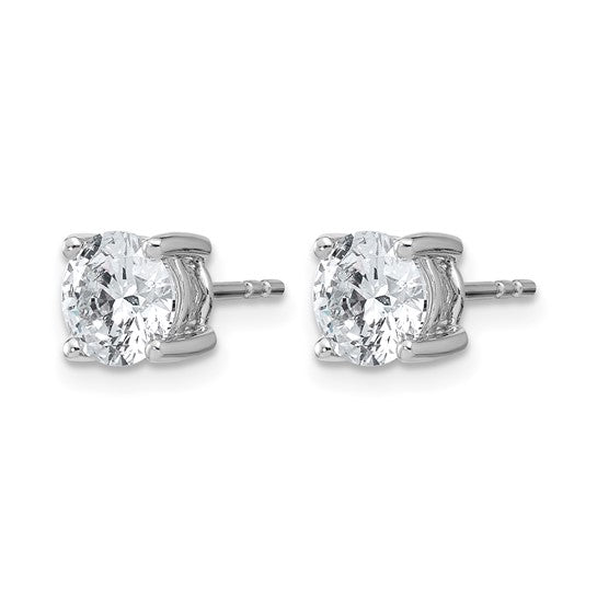 14k White Gold 2 Carat Lab Grown Diamond Ear Rings