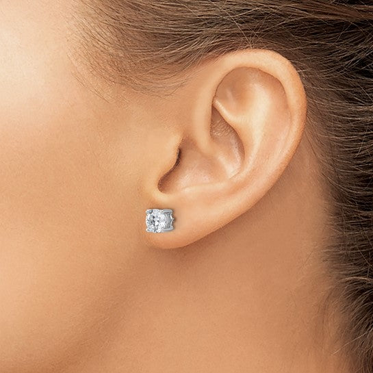 14k White Gold 2 Carat Lab Grown Diamond Ear Rings