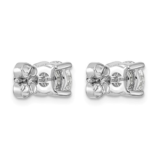 14k White Gold 2 Carat Lab Grown Diamond Ear Rings