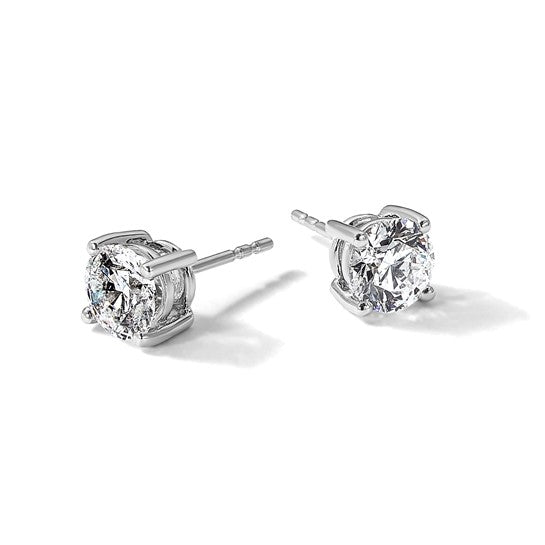 14k White Gold 2 Carat Lab Grown Diamond Ear Rings
