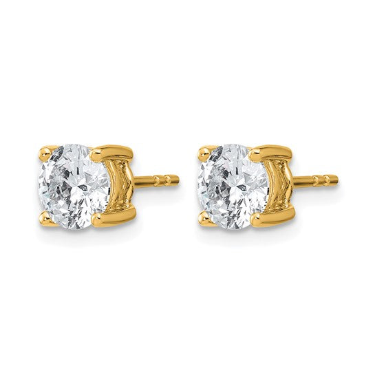 14k White Gold 2 Carat Lab Grown Diamond Ear Rings