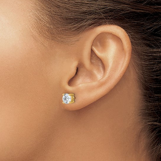 14k White Gold 2 Carat Lab Grown Diamond Ear Rings