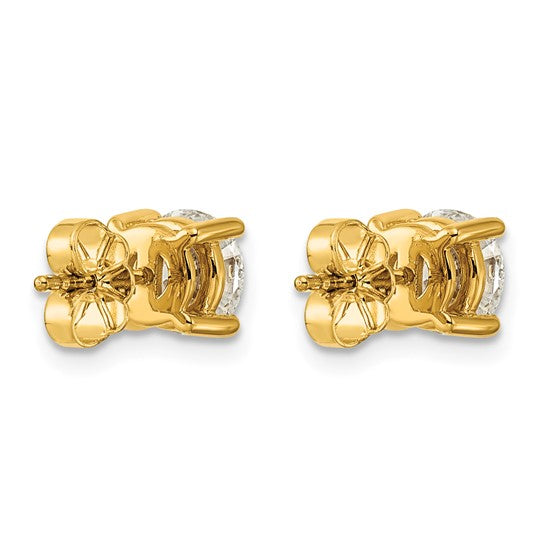 14k White Gold 2 Carat Lab Grown Diamond Ear Rings
