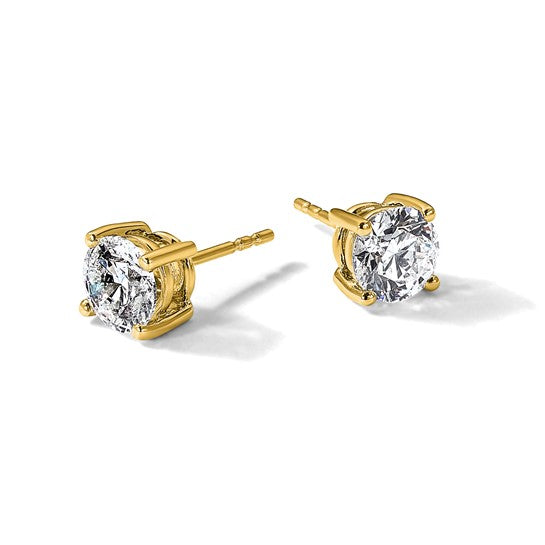 14k White Gold 2 Carat Lab Grown Diamond Ear Rings