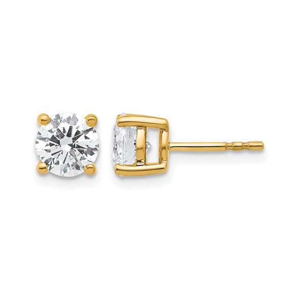 14k White Gold 2 Carat Lab Grown Diamond Ear Rings
