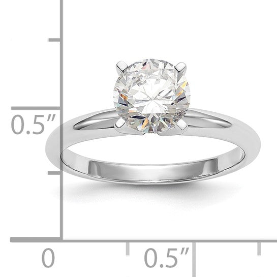 14k White Gold 1/8 carat Solitaire Ring