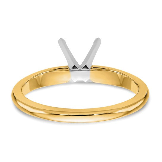14k Two-Tone 2 carat  Solitaire Ring