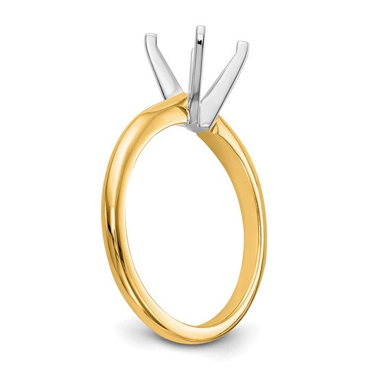 14k Two-Tone 2 carat  Solitaire Ring