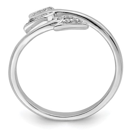 Sterling Silver Polished Arrow Adjustable Ring