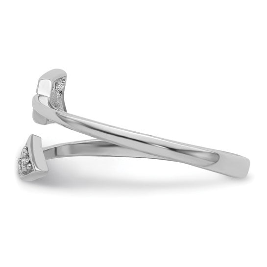 Sterling Silver Polished Arrow Adjustable Ring