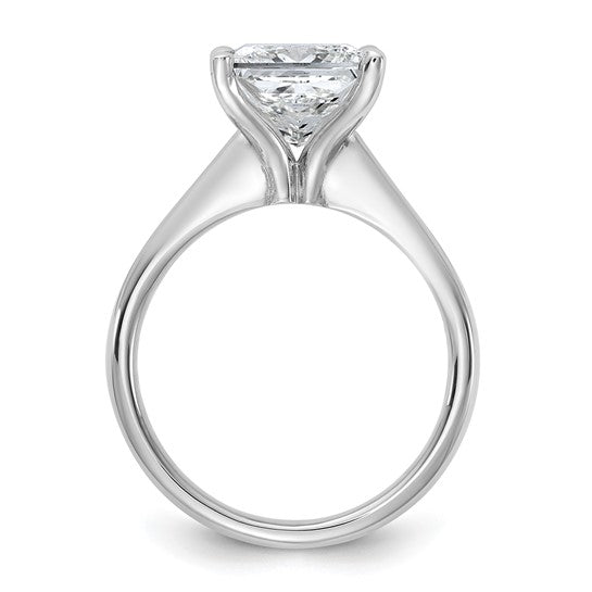14k White Gold 3ct Certified Lab Grown Diamond: Princess