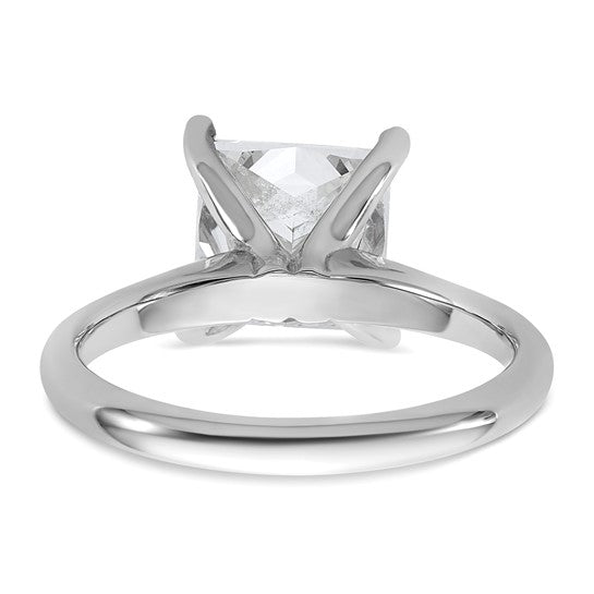 14k White Gold 3ct Certified Lab Grown Diamond: Princess