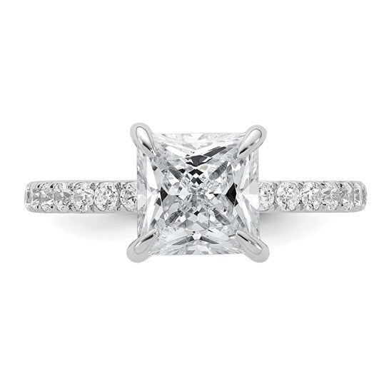14k White Gold 2.5ct Certified Lab Grown Diamond: Princess