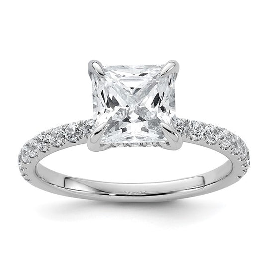 14k White Gold 2.5ct Certified Lab Grown Diamond: Princess