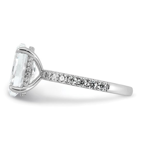 14k White Gold 4.5 carat Certified Lab Grown Diamond: Oval