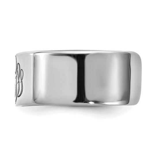 Sterling Silver Monogram Cigar Style Band